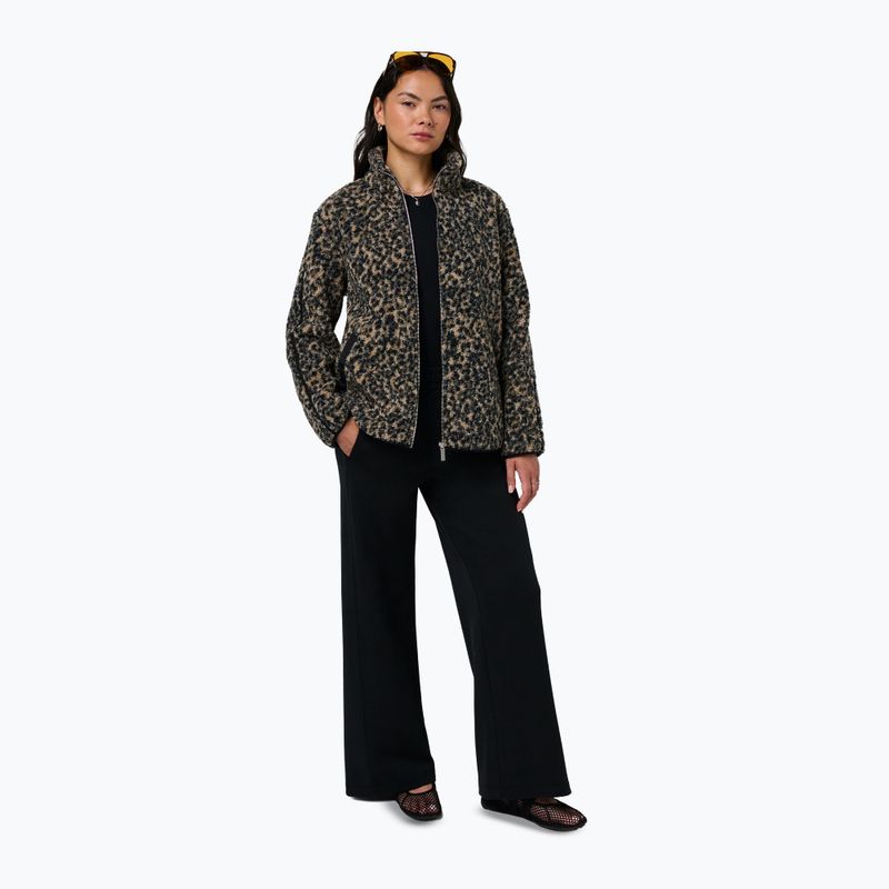 Moteriškas džemperis Sweaty Betty Plush Contrast Zip Up Fleece brown ink leopard print 2