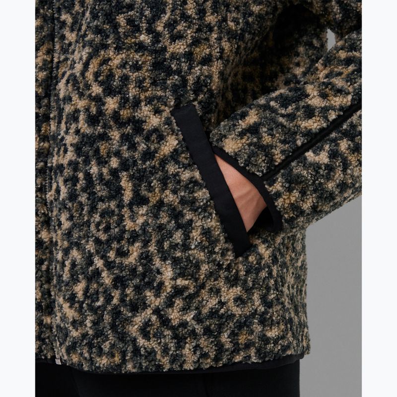 Moteriškas džemperis Sweaty Betty Plush Contrast Zip Up Fleece brown ink leopard print 6
