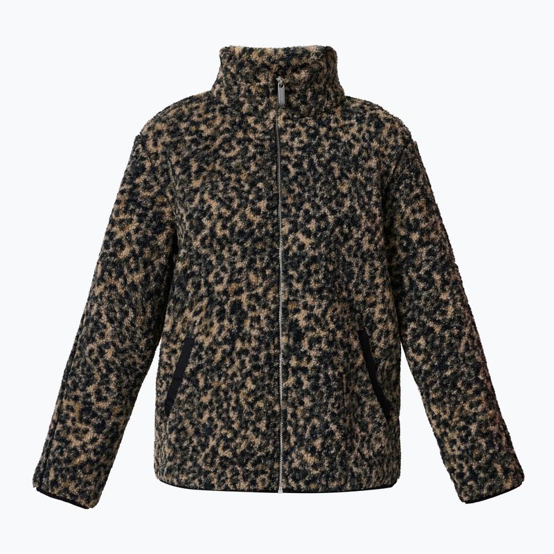 Moteriškas džemperis Sweaty Betty Plush Contrast Zip Up Fleece brown ink leopard print 7