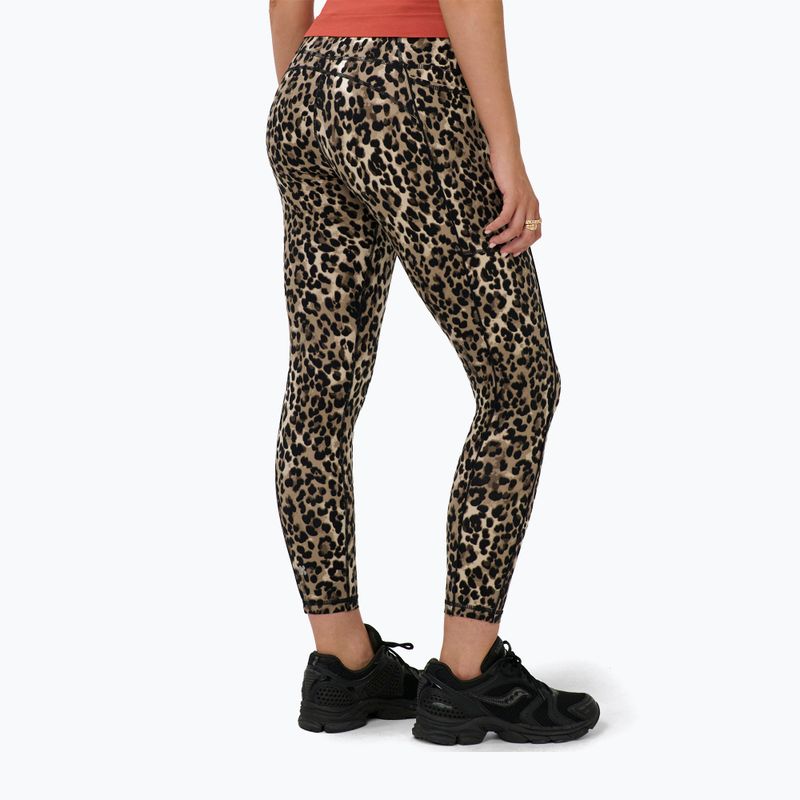 Moteriškos treniruočių tamprės Sweaty Betty Power Piping Workout 7/8 brown ink leopard print 3