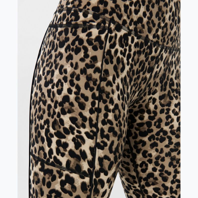 Moteriškos treniruočių tamprės Sweaty Betty Power Piping Workout 7/8 brown ink leopard print 6