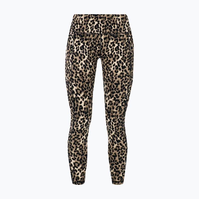 Moteriškos treniruočių tamprės Sweaty Betty Power Piping Workout 7/8 brown ink leopard print 8