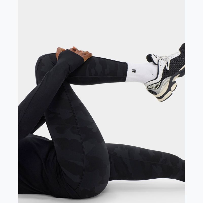 Moteriškos treniruočių tamprės Sweaty Betty Power Piping Workout 7/8 ultra black camo print 5