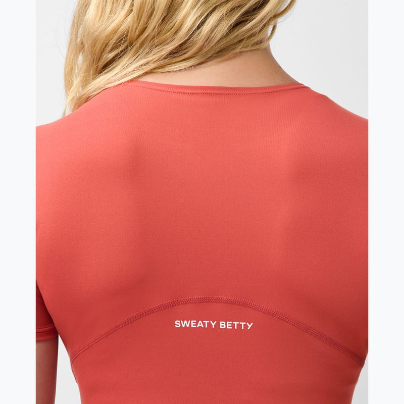 Moteriški jogos marškinėliai Sweaty Betty All Day Wrap terrazzo red 5