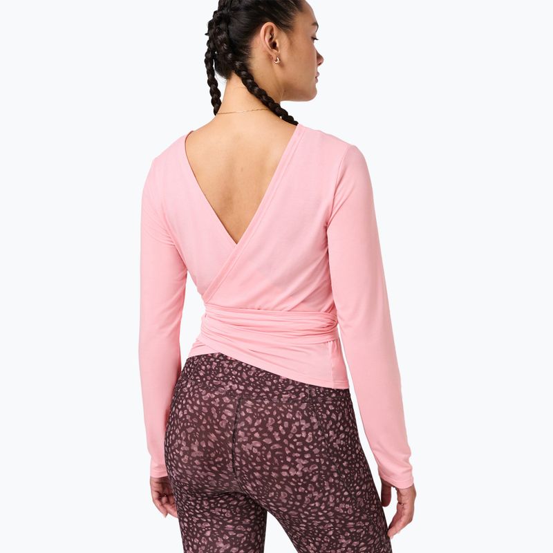 Moteriški marškinėliai ilgomis rankovėmis  Sweaty Betty Soft Flow Studio Wear Your Way deco pink 5