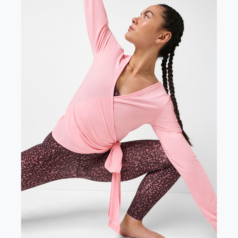 Moteriški marškinėliai ilgomis rankovėmis  Sweaty Betty Soft Flow Studio Wear Your Way deco pink 6