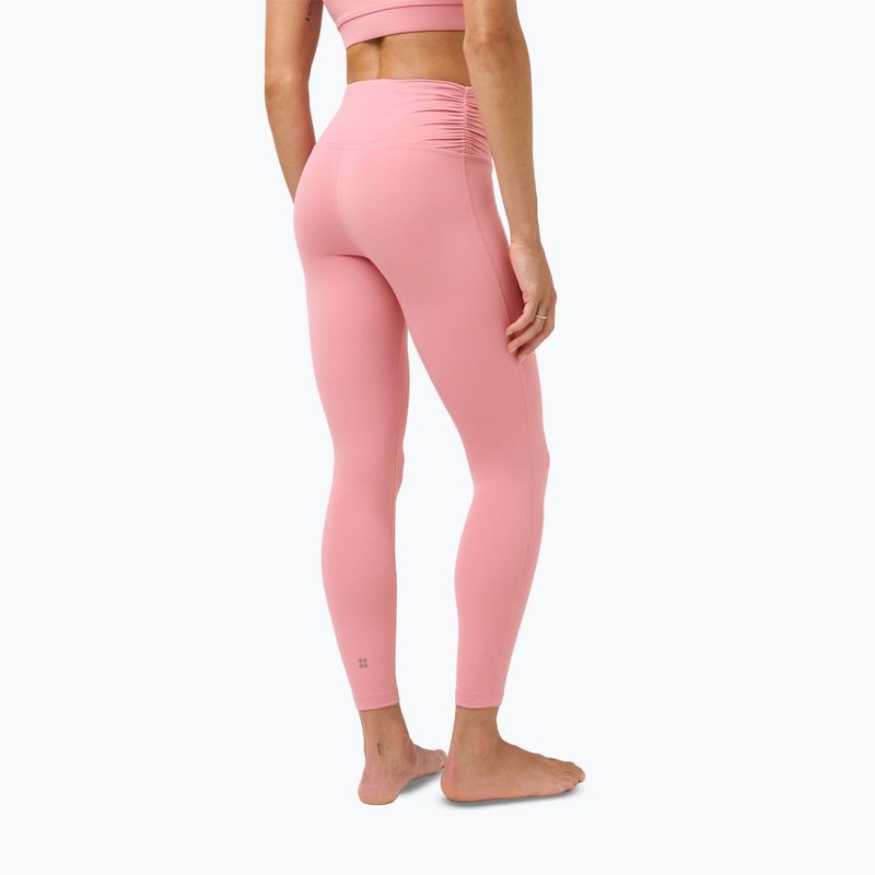 Moteriškos treniruočių tamprės Sweaty Betty Ultimate Studio 7/8 Ruched dark deco pink 3