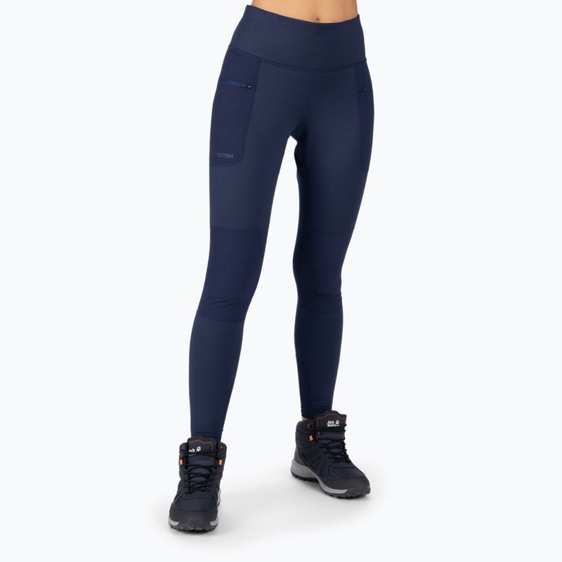 Marmot moteriškos trekingo kelnės Winter Mountain Active Hybrid Tight navy blue M13286