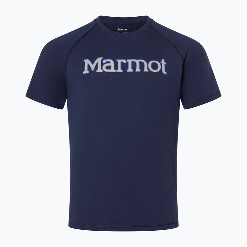 Marmot Windridge Graphic vyriški trekingo marškinėliai tamsiai mėlyni M14155-2975