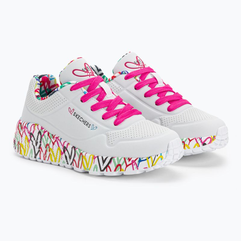 Vaikiški batai SKECHERS Uno Lite Lovely Luv white/multi 4