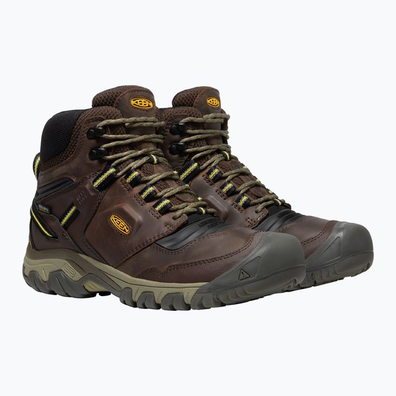 KEEN Ridge Flex Mid vyriški trekingo batai rudos spalvos 1026614 12