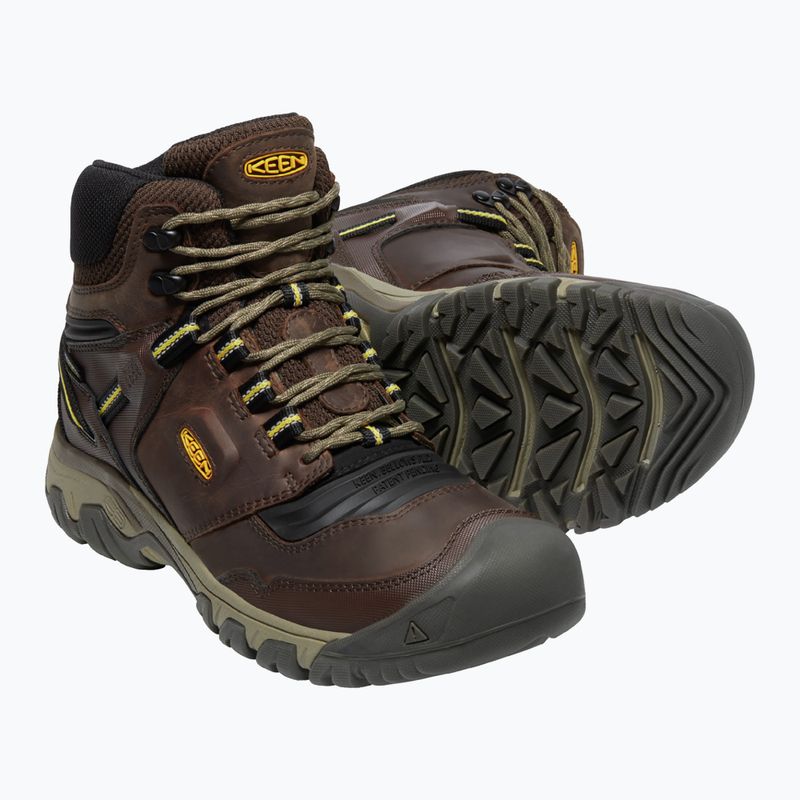KEEN Ridge Flex Mid vyriški trekingo batai rudos spalvos 1026614 13