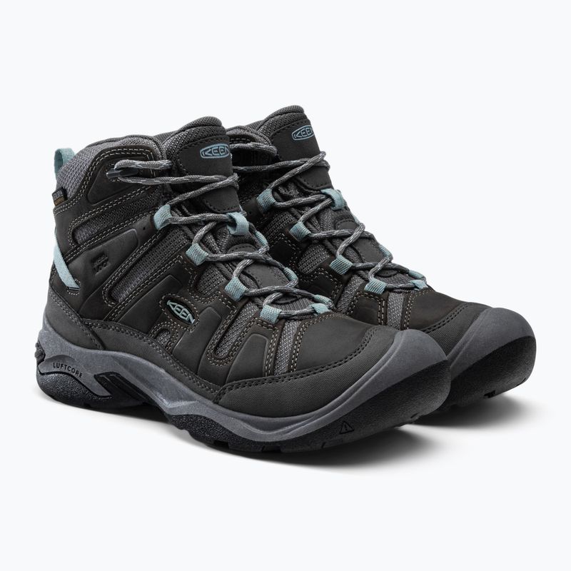 Moteriški trekingo batai KEEN Circadia Mid Wp green-grey 1026763 5