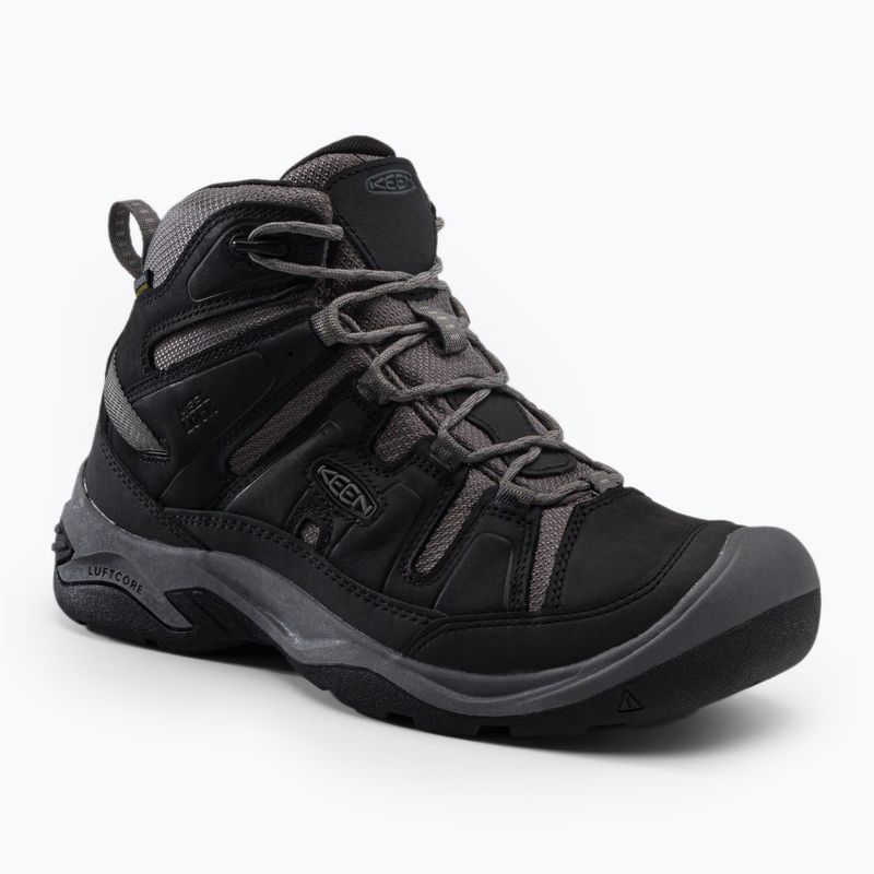 Vyriški trekingo batai KEEN Circadia Mid Wp black-grey 1026768