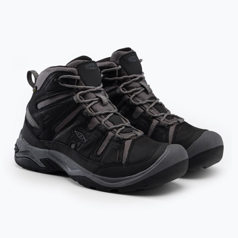 Vyriški trekingo batai KEEN Circadia Mid Wp black-grey 1026768 5