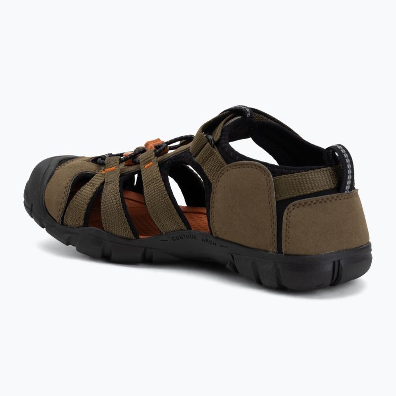 Vaikiškos basutės KEEN Seacamp II CNX dark olive/gold flame 3