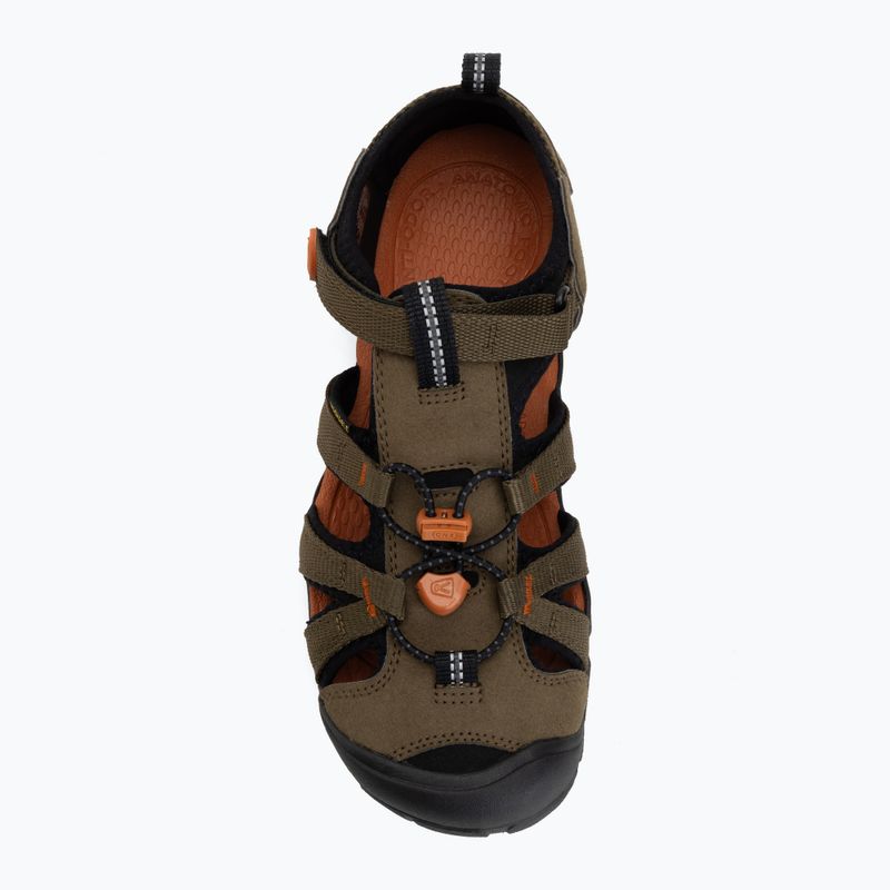 Vaikiškos basutės KEEN Seacamp II CNX dark olive/gold flame 5