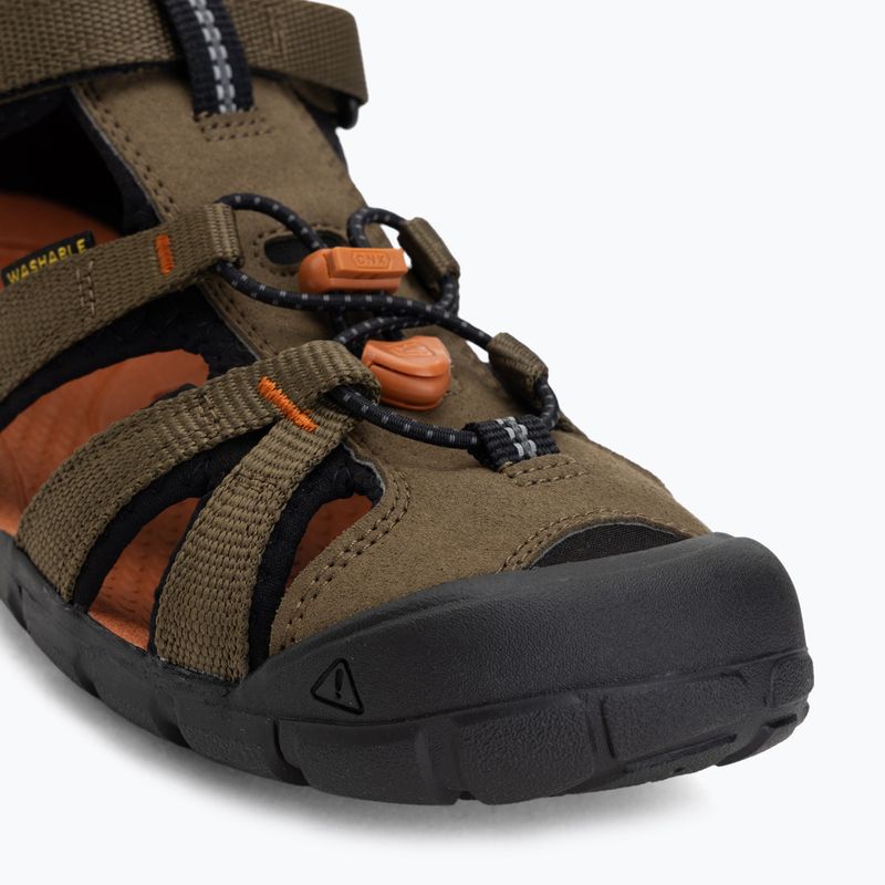 Vaikiškos basutės KEEN Seacamp II CNX dark olive/gold flame 7