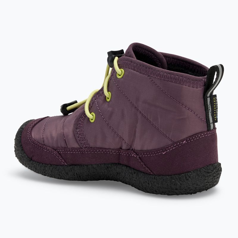 KEEN Howser II Chukka WP batai vaikams Plum perfect/daiquiri green 3