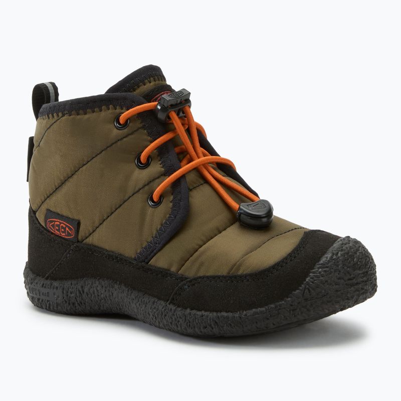 KEEN Howser II Chukka WP vaikiški batai dark olive/gold flame