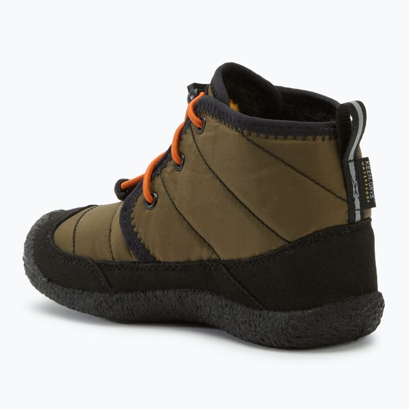 KEEN Howser II Chukka WP vaikiški batai dark olive/gold flame 3