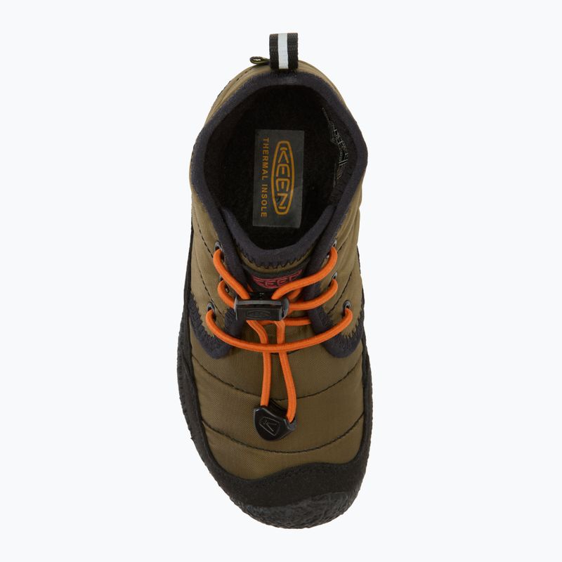 KEEN Howser II Chukka WP vaikiški batai dark olive/gold flame 5