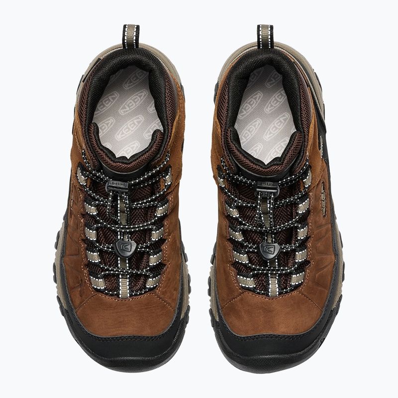 Vaikiški žygio batai KEEN Targhee IV Mid Waterproof bison/brindle 10