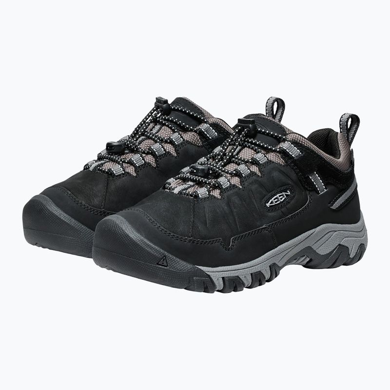 Vaikiški žygio batai KEEN Targhee IV Low Waterproof black/steel grey 4