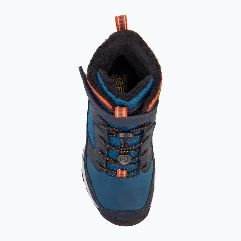 KEEN Skua Winter WP sky captain/gold flame vaikiški sniego batai 5