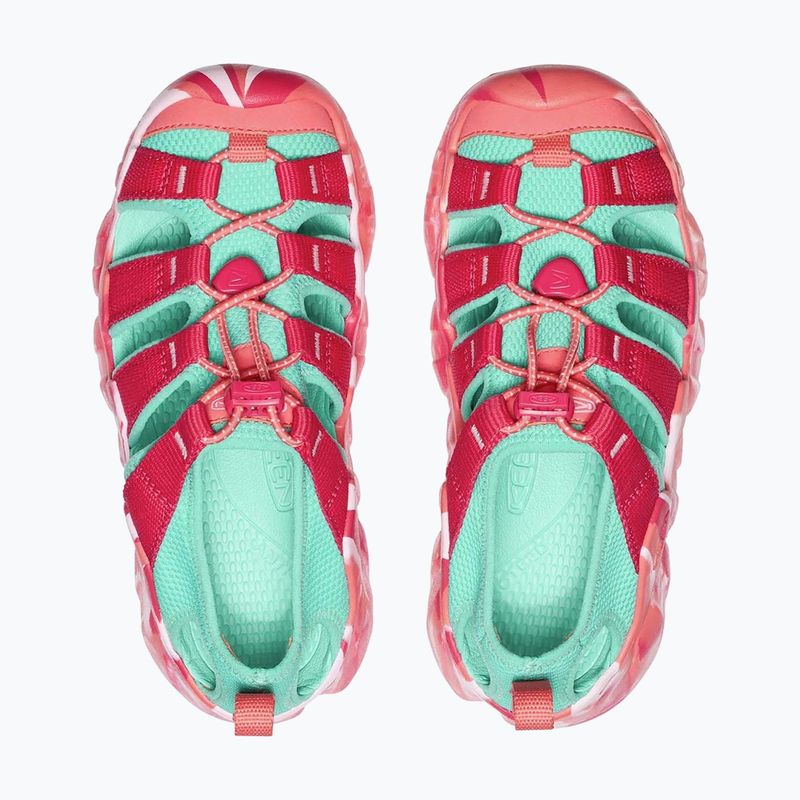 KEEN Hyperport H2 aviečių / baseino mėlynos spalvos vaikiški sandalai 5