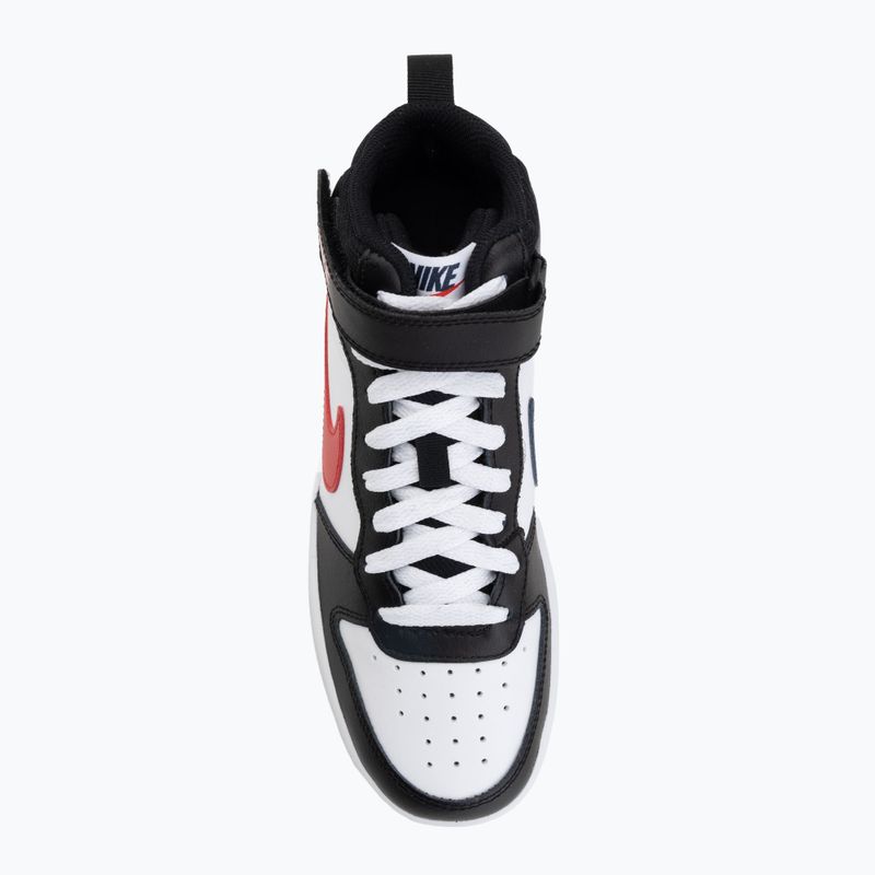 Vaikiški batai Nike Court Borough Mid 2 white/white/black/university red 5