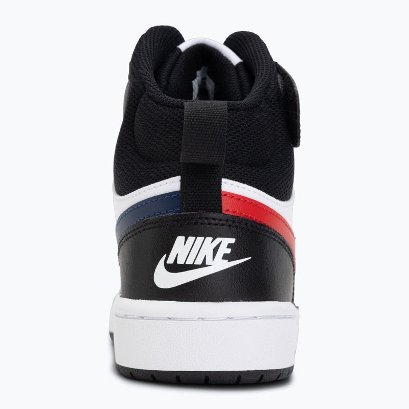 Batai Nike Court Borough Mid 2 white/white/black/university red 6