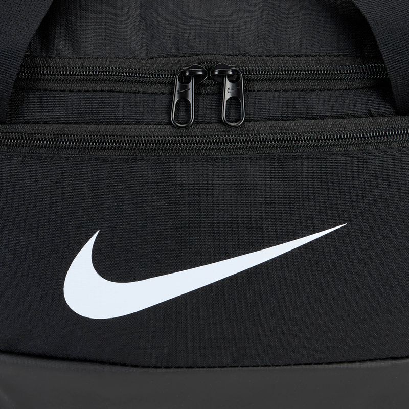 Treniruočių krepšys Nike Brasilia 9.5 Duffle 25 l black/black/white 4