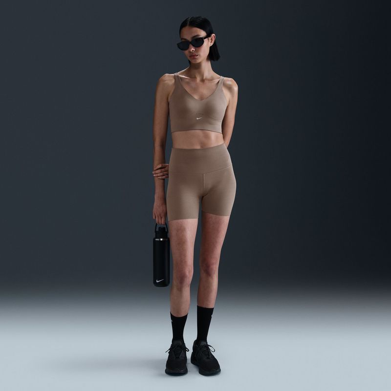 Sportinė liemenėlė Nike Alate Medium Support Longline mink brown/white 11