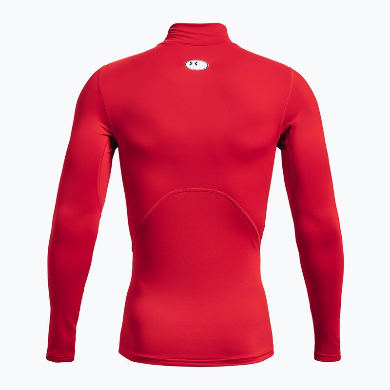 Vyriški treniruočių marškinėliai ilgomis rankovėmis Under Armour Comp Mock UA Armour red/white 2