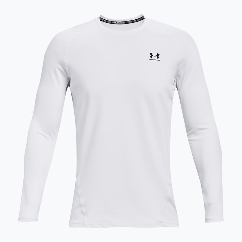 Vyriški treniruočių marškinėliai ilgomis rankovėmis Under Armour CG Armour Fitted Crew white/black