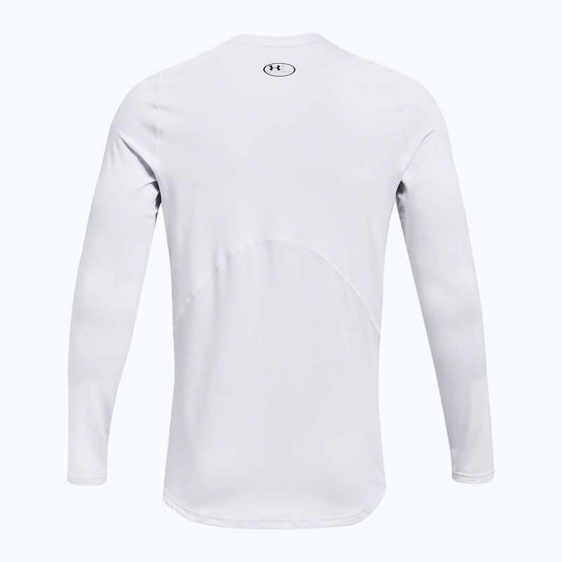 Vyriški treniruočių marškinėliai ilgomis rankovėmis Under Armour CG Armour Fitted Crew white/black 2