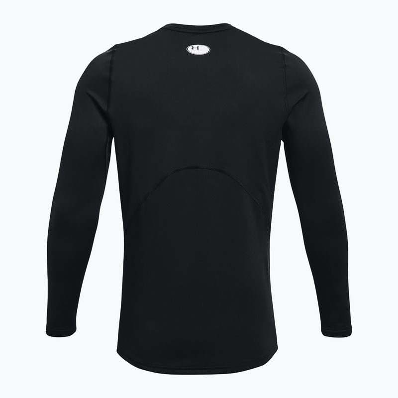 Vyriški treniruočių marškinėliai ilgomis rankovėmis Under Armour CG Armour Fitted Crew black/white 2