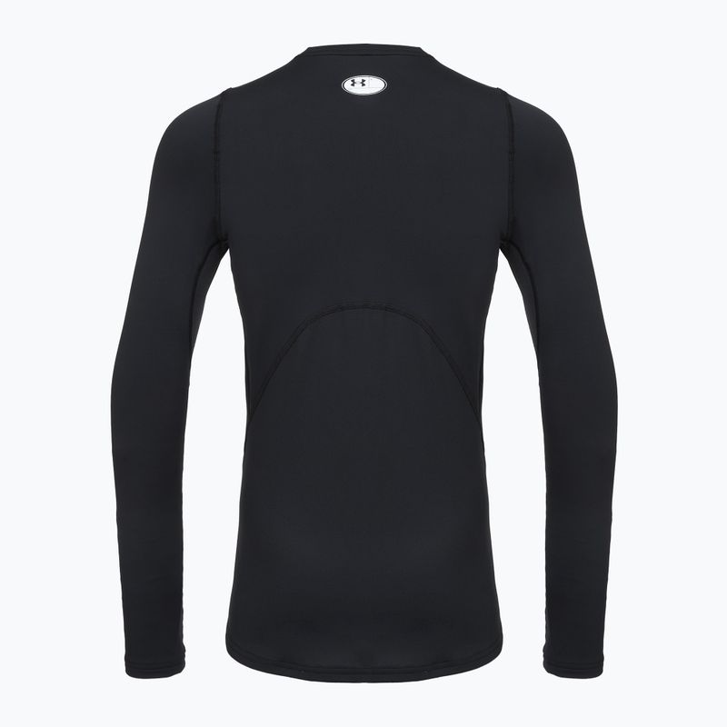 Vyriški treniruočių marškinėliai ilgomis rankovėmis Under Armour CG Armour Fitted Crew black/white 2