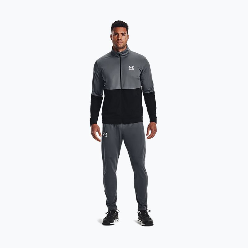 Under Armour vyriški Pique Track pilkos spalvos treniruočių sportiniai marškinėliai 1366202 2