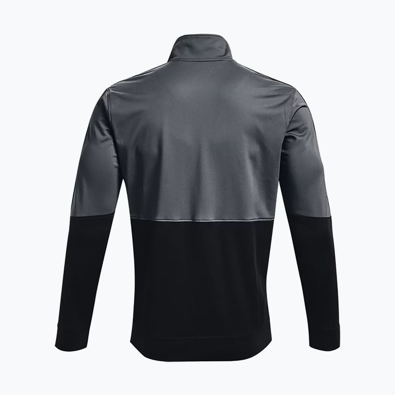 Under Armour vyriški Pique Track pilkos spalvos treniruočių sportiniai marškinėliai 1366202 5
