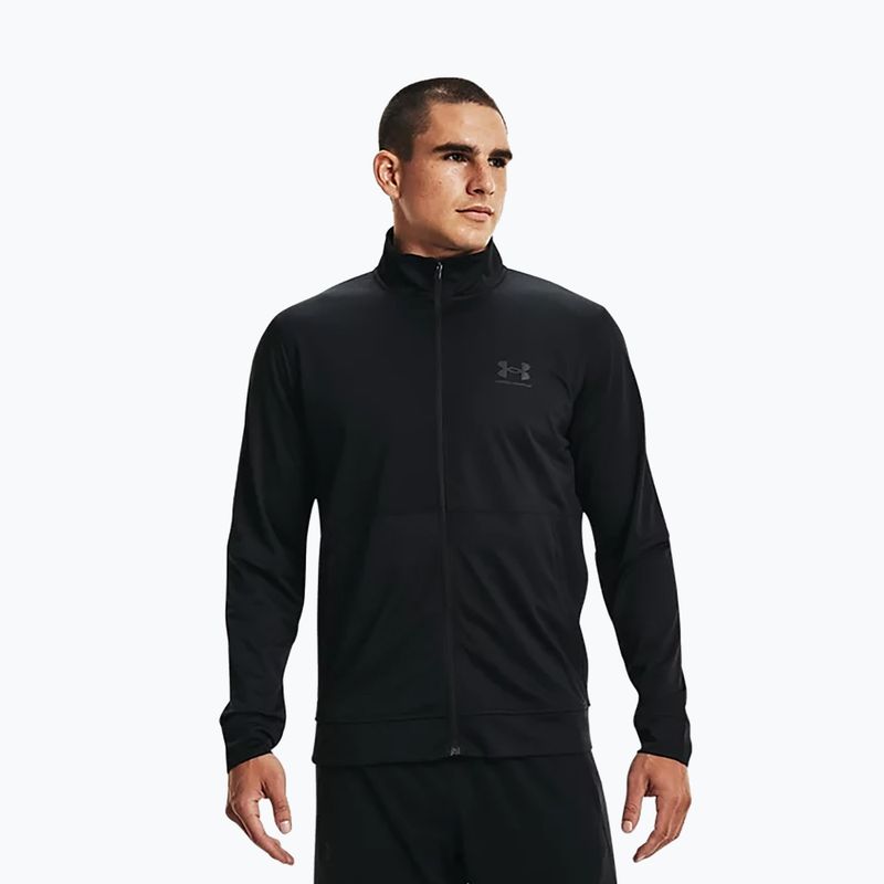 Under Armour Pique Track vyriški treniruočių džemperiai juodi 1366202 3