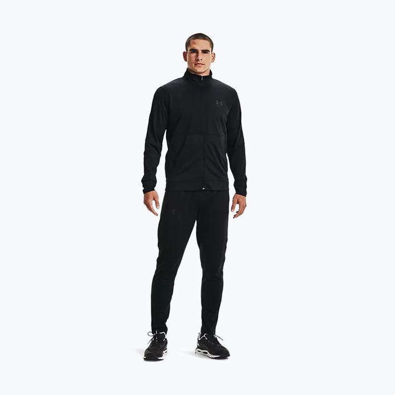 Under Armour Pique Track vyriški treniruočių džemperiai juodi 1366202 5