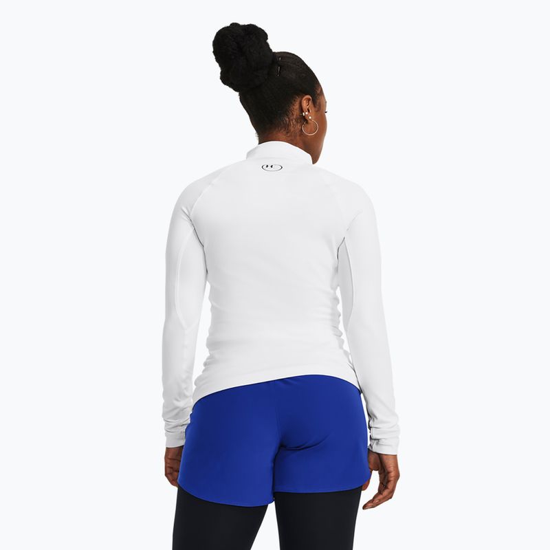 Moteriški treniruočių marškinėliai ilgomis rankovėmis Under Armour Authentics CG Mockneck white/black 3