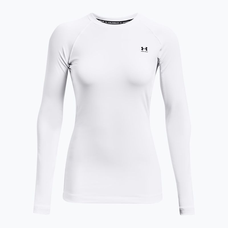 Moteriški marškinėliai ilgomis rankovėmis Under Armour Authentics CG Crew white/black 4