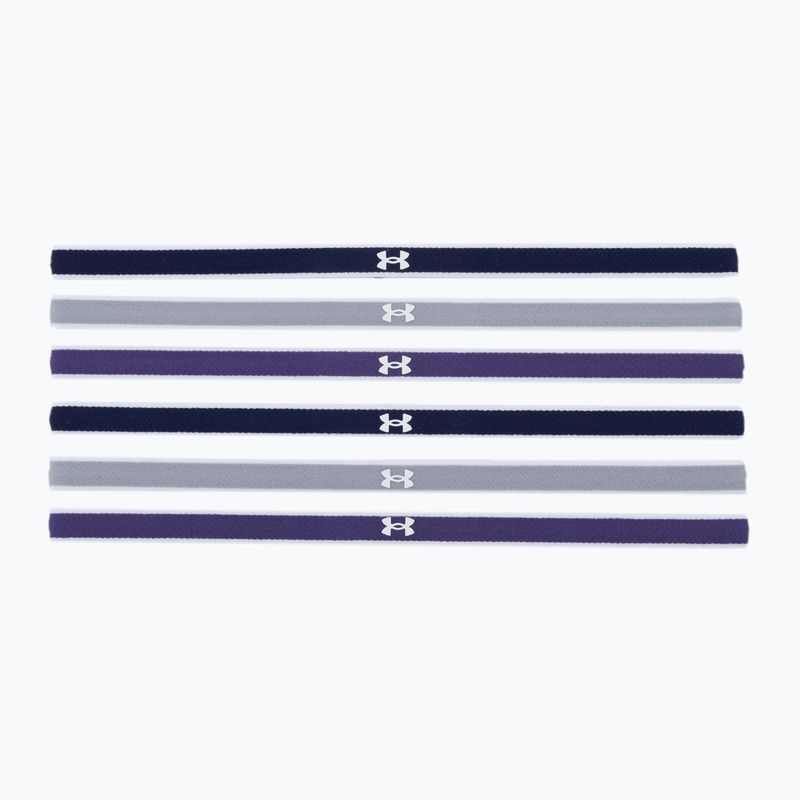 Under Armour Ua Mini galvos juostos 0,4" 6vnt. tamsiai mėlyna-violetinė-pilka 1286016-412 2