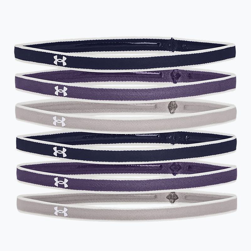 Under Armour Ua Mini galvos juostos 0,4" 6vnt. tamsiai mėlyna-violetinė-pilka 1286016-412 4