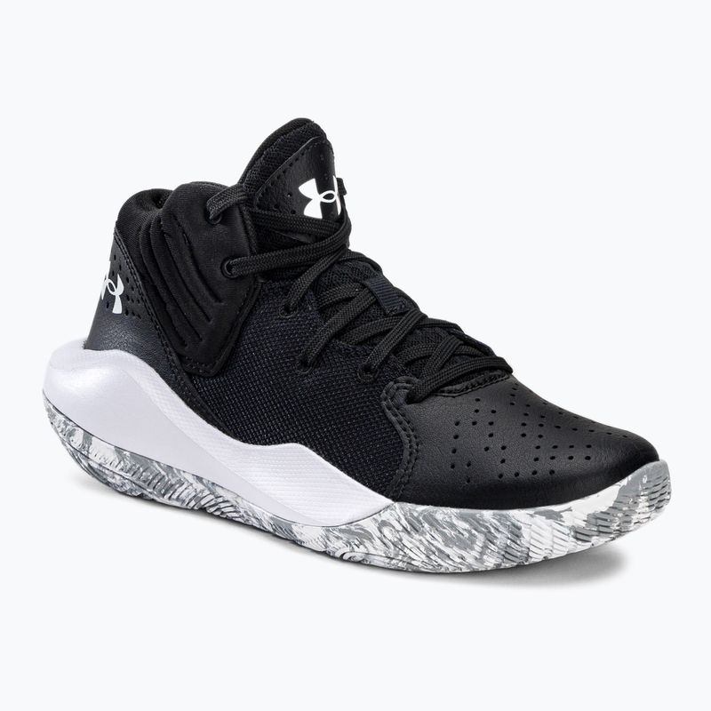 Under Armour GS Jet '21 001 juodai balti vaikiški krepšinio bateliai UAR-3024794001-001-4.5