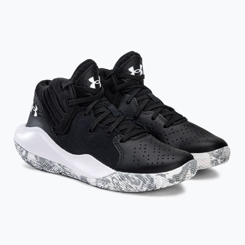 Under Armour GS Jet '21 001 juodai balti vaikiški krepšinio bateliai UAR-3024794001-001-4.5 5