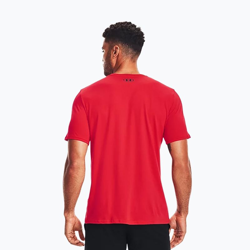 Under Armour UA Sportstyle Logo SS vyriški treniruočių marškinėliai raudoni 1329590 4
